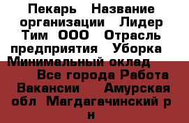 Пекарь › Название организации ­ Лидер Тим, ООО › Отрасль предприятия ­ Уборка › Минимальный оклад ­ 31 000 - Все города Работа » Вакансии   . Амурская обл.,Магдагачинский р-н